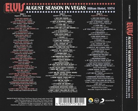 The King Elvis Presley, CD, FTD, 506020-975180, August 30, 2023, August Season In Vegas, Hilton Hotel 1974