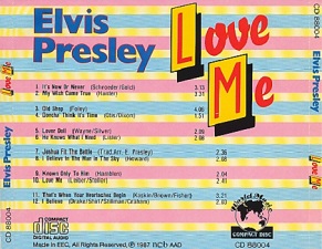 The King Elvis Presley, Import, 1987, Love Me
