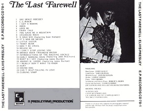 The King Elvis Presley, Import, 1988, The Last Farewell [Second Pressing]
