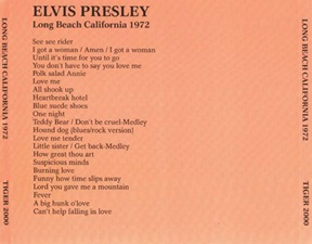 The King Elvis Presley, Import, 1991, Long Beach California, 1972