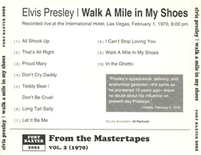 The King Elvis Presley, Import, 1992,Walk A Mile In My Shoes