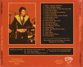 The King Elvis Presley, Import, 1995, All Things Are Possible