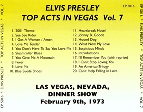 The King Elvis Presley, Import, 1996, Top Acts In Vegas Vol 7.