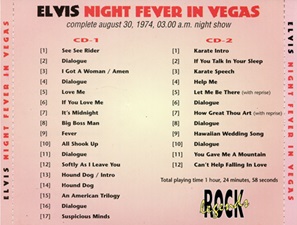 The King Elvis Presley, Import, 1997, Night Fever In Vegas {Second Pressing]