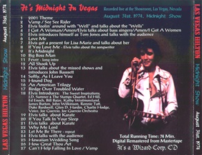 The King Elvis Presley, Import, 1998, It's Midnight In Vegas