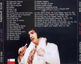 The King Elvis Presley, Import, 2001, Rip It Up