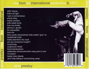 The King Elvis Presley, Import, 2006, Live From The International