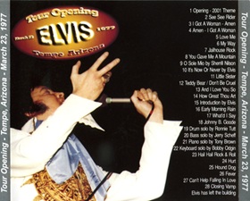 The King Elvis Presley, Import, 2007, Tour Opening - Tempe, Arizona - March 23, 1977
