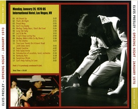 The King Elvis Presley, Import, 2008, Opening Night - January 1970