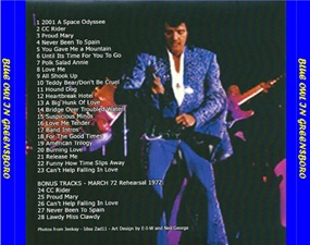 The King Elvis Presley, Import, 2012, Blue Owl In Greensboro