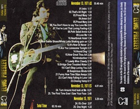 The King Elvis Presley, Import, 2012, November Tour - Kansas Dallas