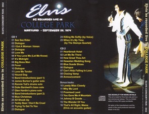 The King Elvis Presley, Import, 2013, As Recorded Live In College Park