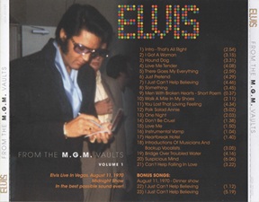 The King Elvis Presley, Import, 2014, From The M.G.M. Vaults - Volume 1