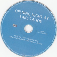 The King Elvis Presley, Import, 2016, Opening Night At Lake Tahoe