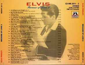 The King Elvis Presley, Back Cover / CD / Because Of Love Vol. 2 / 2011-2 / 2000