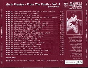 The King Elvis Presley, Back Cover / CD / From The Vaults Vol.3 / 2012-2 / 2000