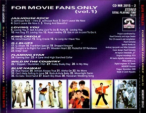 The King Elvis Presley, Back Cover / CD / For Movie Fans Only Vol 1  / 2015-2 / 2000