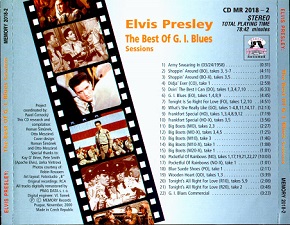 The King Elvis Presley, Back Cover / CD / The Best Of G. I. Blues Sessions / 2018-2 / 2000