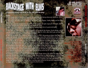 The King Elvis Presley, Back Cover / CD / Backstage With Elvis / 2020-2 / 2001