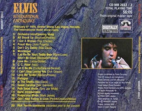 The King Elvis Presley, Back Cover / CD / International Earthquake / 2022-2 / 2002