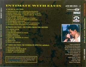 The King Elvis Presley, Back Cover / CD / Intimate With Elvis / 2023-2 / 2002