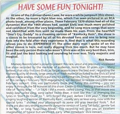 The King Elvis Presley, CD / Inlay / Have Some Fun Tonight / 2026-2 / 2002