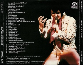 The King Elvis Presley, Back Cover / CD / Shining in Portland / 2039-2 / 2004