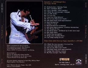 The King Elvis Presley, Back Cover / CD / The Midnght Hour / 2046-2 / 2005