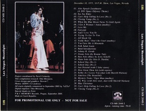 The King Elvis Presley, Back Cover / CD / Las Vegas Moonlight / 2048-2 / 2005