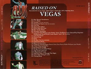 The King Elvis Presley, Back Cover / CD / Raised On Vegas / 2057-2 / 2008