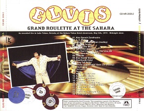 The King Elvis Presley, Back Cover / CD / Grand Roulette At The Sahara / 2058-2 / 2008