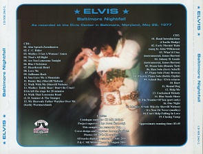 The King Elvis Presley, Back Cover / CD / Baltimore Nightfall / 2063-2 / 2011