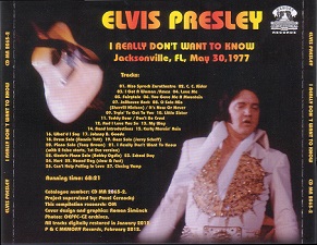 The King Elvis Presley, Back Cover / CD / I Really Don't Want To Know / 2065-2 / 2012