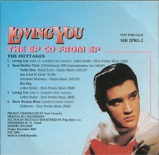 The King Elvis Presley, Back Cover / CD / Loving You / 2PR1-2 / 2000