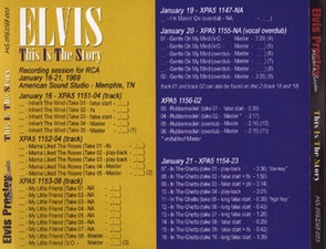 The King Elvis Presley, Front Cover / CD / MS 01162169-003, Master & Sessions / Master And Session This Is The Story Disc Three