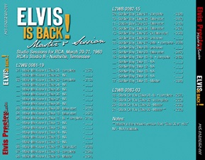 The King Elvis Presley, Front Cover / CD / MS 03203260-001, Master & Sessions / Elvis Is Back Volume 1