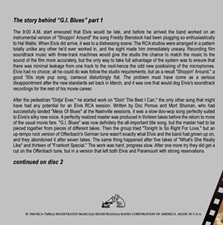 The King Elvis Presley, Front Cover / CD / MS 04272860-001, Master & Sessions / GI Blues Part 1