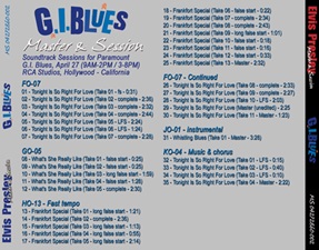 The King Elvis Presley, Front Cover / CD / MS 04272860-002, Master & Sessions / GI Blues Part 2