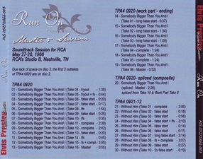 The King Elvis Presley, Front Cover / CD / MS 052572866-003, Master & Sessions / Run On How Great Thou Are Sessions Part Three