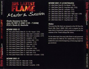 The King Elvis Presley, Front Cover / CD / MS 06252661-002, Master & Sessions / His Latest Flame (Part 2)