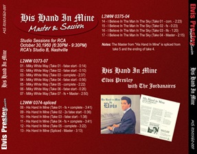The King Elvis Presley, Front Cover / CD / MS 10303160-001, Master & Sessions / His Hand In Mine [Disc One]