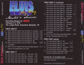 The King Elvis Presley, Front Cover / CD / MS 02020376-001, Master & Sessions / My Way Volume 1