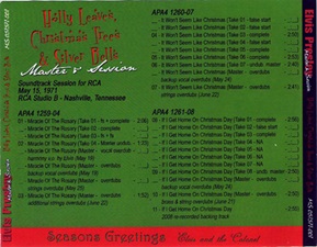 The King Elvis Presley, Front Cover / CD / MS 051571-001, Master & Sessions / Holly Leaves, Christmas Trees and Silver Bells - Volume 1