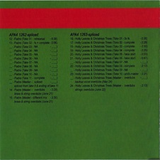 The King Elvis Presley, Front Cover / CD / MS 051571-001, Master & Sessions / Holly Leaves, Christmas Trees and Silver Bells - Volume 1