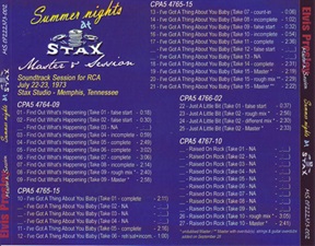 The King Elvis Presley, Front Cover / CD / MS 07222373-002, Master & Sessions / Summer Nights At Stax
