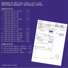 The King Elvis Presley, Front Cover / CD / MS 07242573-003, Master & Sessions / Summer Nights At Stax