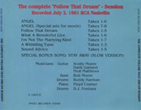 The King Elvis Presley, Other, 1993, The Complete Follow That Dream Session