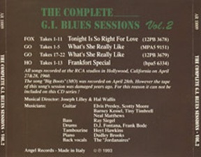 The King Elvis Presley, Other, 1993, The Complete G.I. Blues Sessions Vol.2