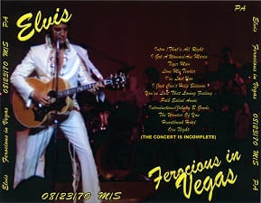 The King Elvis Presley, CDR PA, August 23, 1970, Las Vegas, Nevada