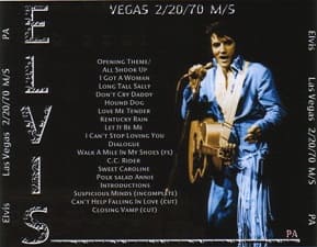 The King Elvis Presley, CDR PA, February 20, 1970, Las Vegas